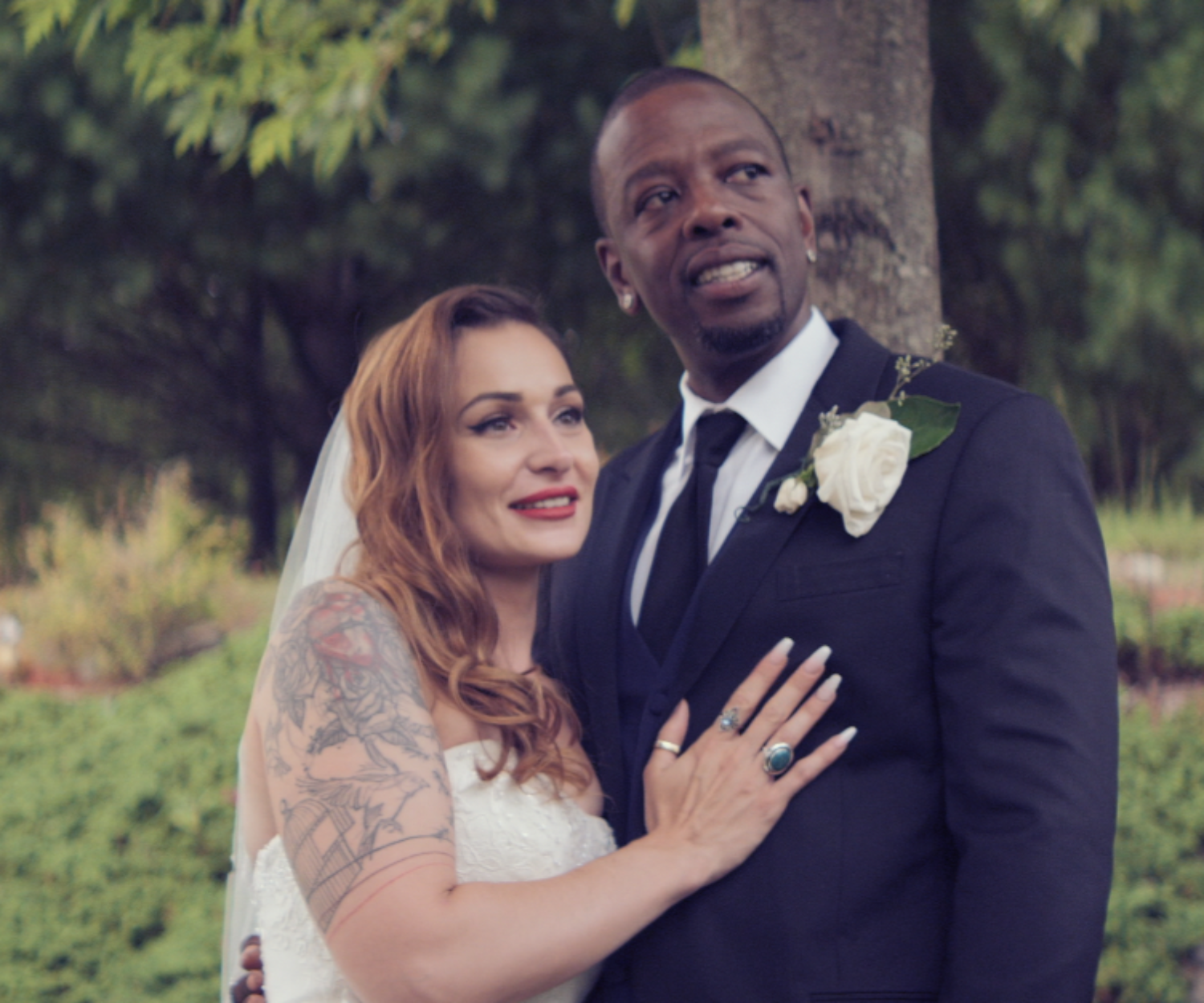 Image of couple from a cinematic wedding film