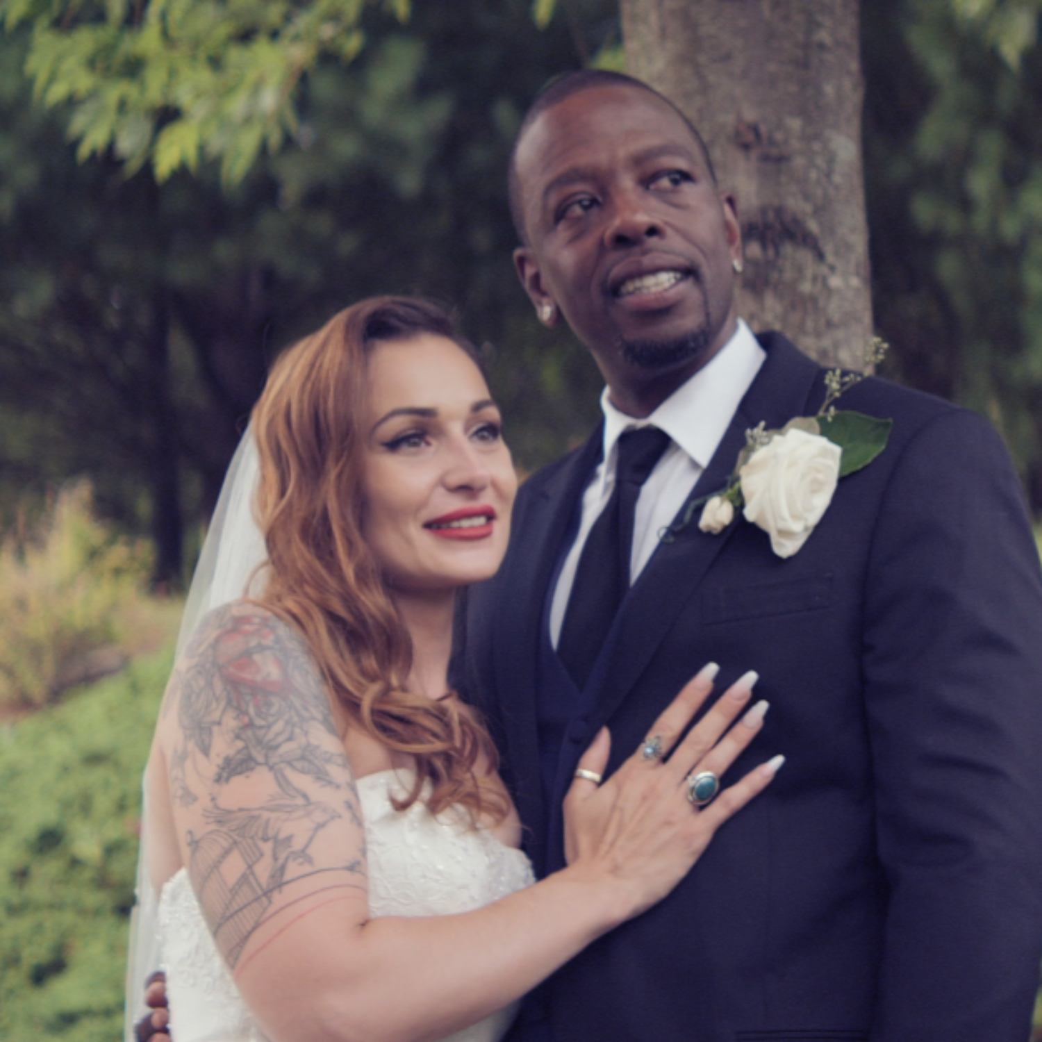 Image of couple from a cinematic wedding film