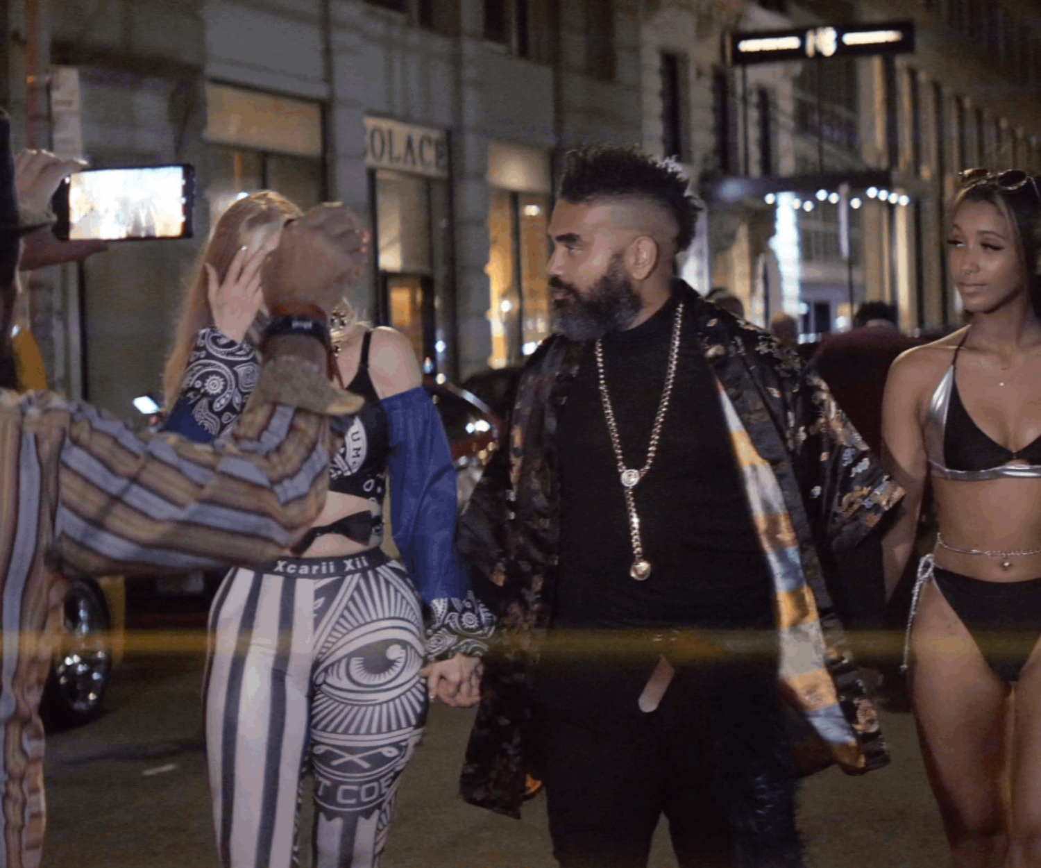 Models walking during a fashion show event