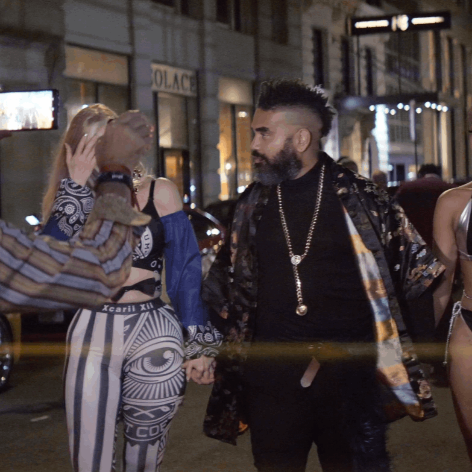 Models walking during a fashion show event